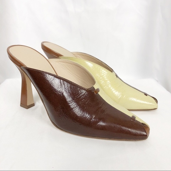 Wandler Niva Two Tone Contrast Leather Mules - Picture 1 of 11